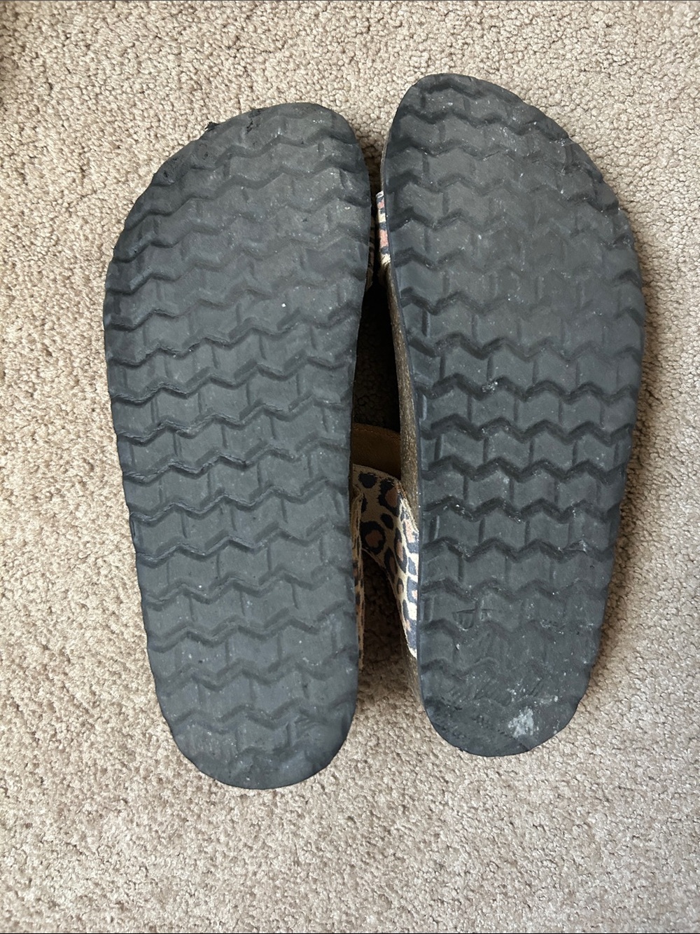 White Mountain Leopard Print Double-Buckle Footbed Sandals - Picture 2 of 2
